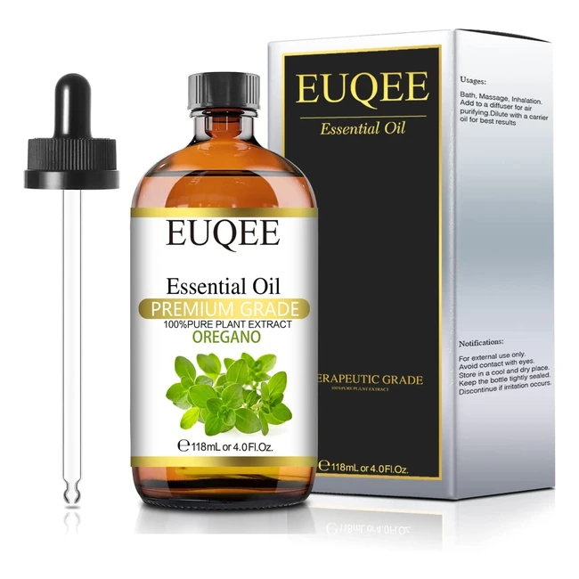 Huile Essentielle Origan 100% Pure et Naturelle 118ml - Qualité Thérapeutique pour Aromathérapie, Bain et Massage