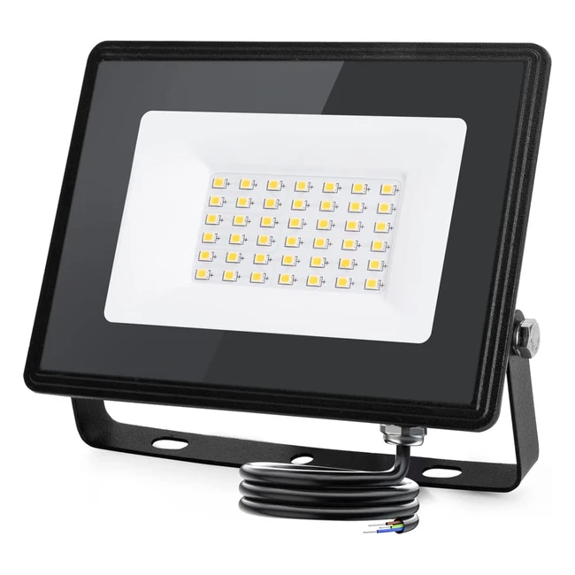 Faretto LED Aigostar 30W Bianco Naturale IP65 per Esterno - Super Illuminoso 2700 Lumen e 4000K