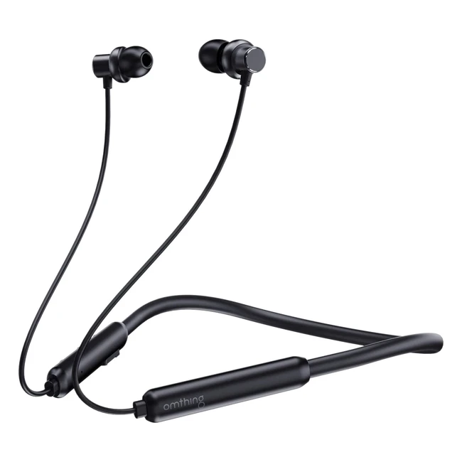 1MORE Omthing Wireless Neckband Headphones - Premium Sound, 12H Playtime, Mic for Sports - Black