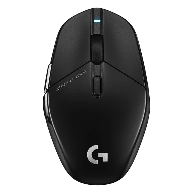 Souris Gaming Logitech G303 Shroud Edition - Sans fil, Hero 25K, 25 600 DPI, 75g, 5 boutons - PC Noir