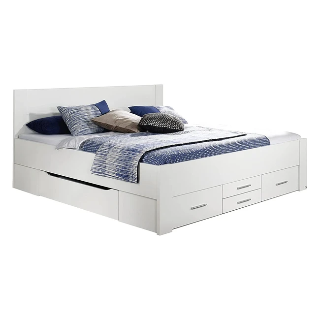 Rauch Möbel Isotta Bett mit Schubkästen in Weiß, 180x200cm Liegefläche, BxHxT 185x96x208 cm