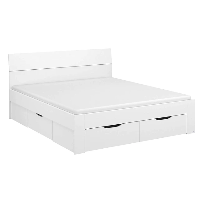 Rauch Möbel Flexx Bett Stauraumbett in Weiß mit 3 Schubkästen und 140x200 cm Liegefläche