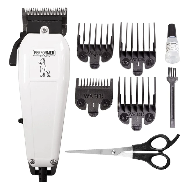 Tondeuse pour chien Wahl Performer Kit Blanc - Lames de précision auto-affûtées et longueur de coupe variable