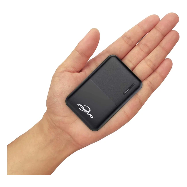 Jonkuu Power Bank 10000mAh - Caricabatterie Portatile Ultraleggero con Carica Veloce USB Tipo C per Huawei Samsung iPhone Xiaomi e Altri - Nero