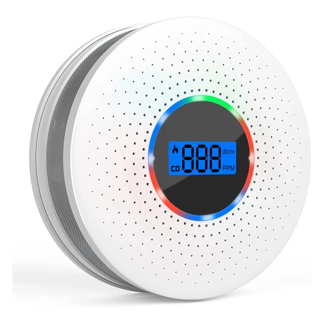 CPVAN Smoke & Carbon Monoxide Alarm - Ultimate 2in1 Protection for Home Safety - Dual Sensor - Easy Install - 1 Pack