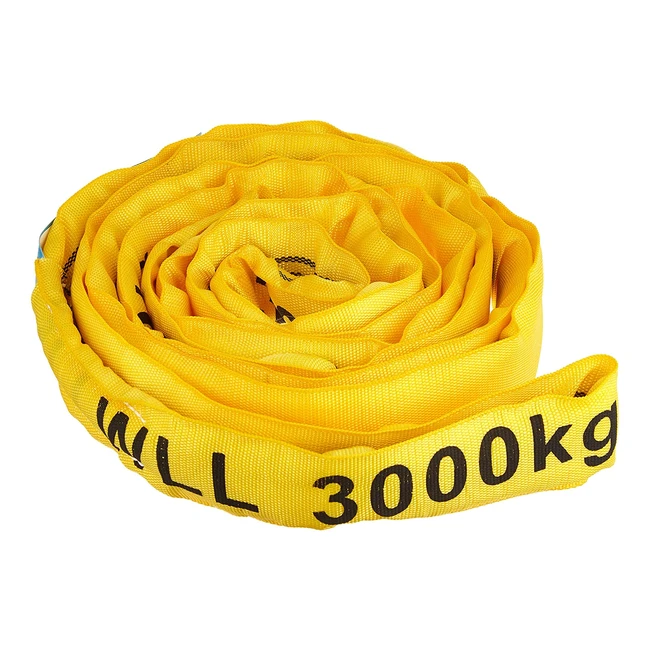 Cble de traction Braun 30041RS en polyester jaune - 3000 kg de puissance - 2 m