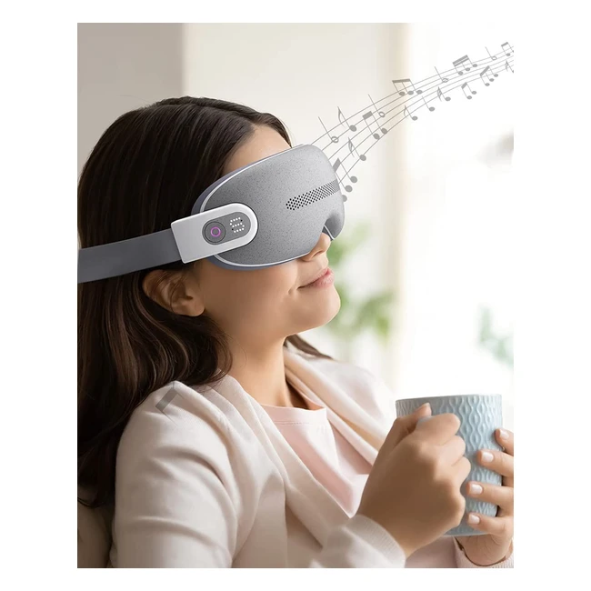Renpho New Rhythm Eye Massager with Bluetooth Music and 16 Massage Heads - Better Eye Relaxation, Care and Dark Circle Reduction