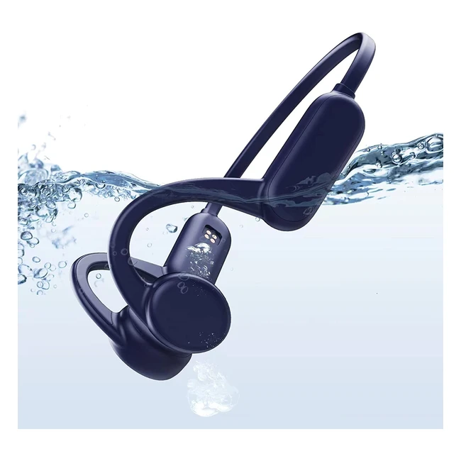 Casque conduction osseuse natation IP68 étanche Bluetooth 5.0 - Lecteur MP3 8Go pour sportifs