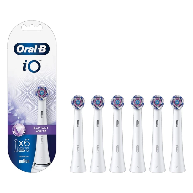 Pack 6 Cabezales OralB IO Radiant White - Dientes ms Blancos desde el Primer D