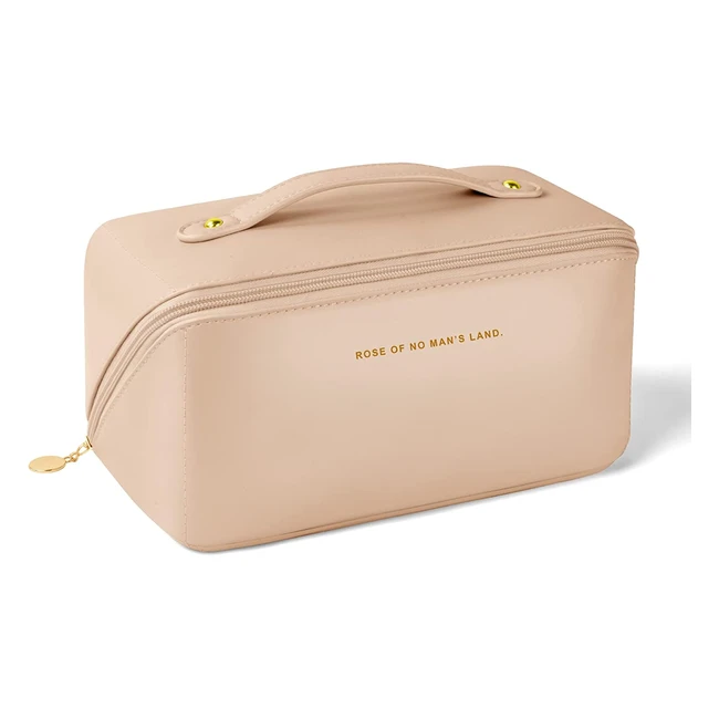 Bolsa de Cosméticos de Viaje Aucuu - Gran Capacidad, PU Premium, Multifuncional y Portátil con Asa y Cremallera para Viajes y Baño