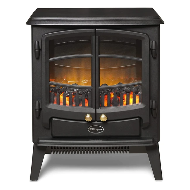 Dimplex Tango Optiflame Electric Stove - Matte Black, LED Flame Effect, 2KW Fan Heater, Thermostat, Remote Control