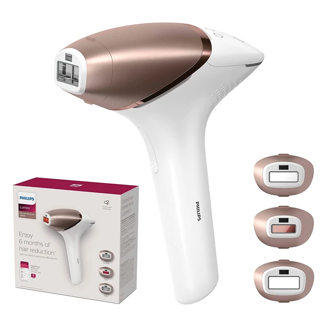 Philips Lumea Pilateur Lumière Pulsée Série 9000 - Réduction de la pilosité jusqu'à 92% - SenseIQ - Sans fil - Modèle BRI95500