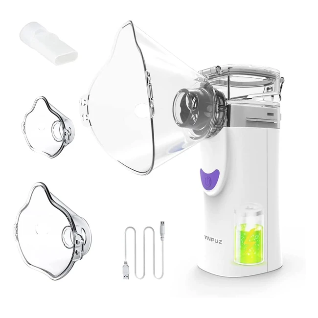 Nebulizador Portátil Recargable Ynpuz - Inhalador para Niños y Adultos - Silencioso y Compacto