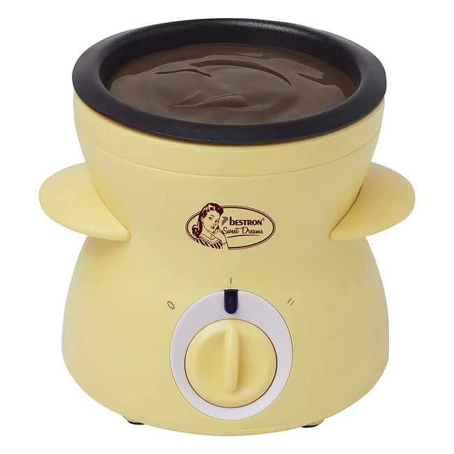 Appareil  fondue au chocolat Bestron Sweet Dreams rtro design 25 W jaune -