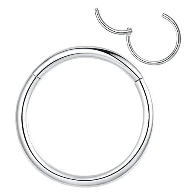 UHaveFun Hypoallergenic Nose Rings - Surgical Steel Piercing Jewelry for Men and Women - Multiple Sizes and Gauges Available