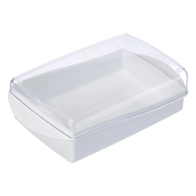 Beurrier Curver Prima Blanc 18x10x6cm - Conservez votre beurre frais!