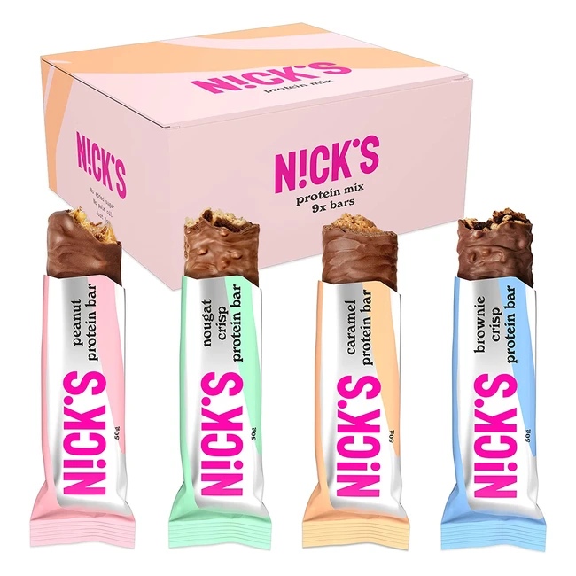 Nicks Protein Mix Test Pack - Chocolate Protein Bar ohne Zuckerzusatz glutenfre