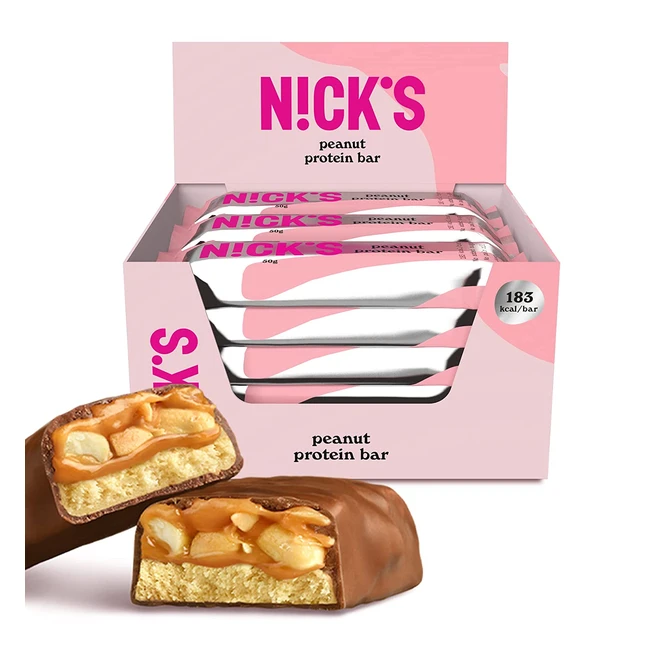 Nicks Low Carb Proteinriegel - Erdnuss  Schokolade - 15g Eiwei - 183 Kalorien