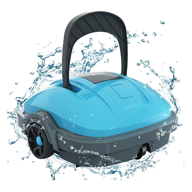 Robot Limpiafondos Wybot - Aspirador Automático de Piscinas con Motor Dual y Filtro Fino de 180m - Hasta 50m² - Azul