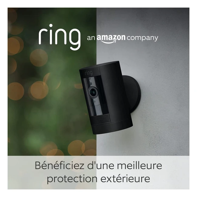 Ring Camra Extrieure sans Fil Stick Up Cam - Surveillance HD sur Batteries -