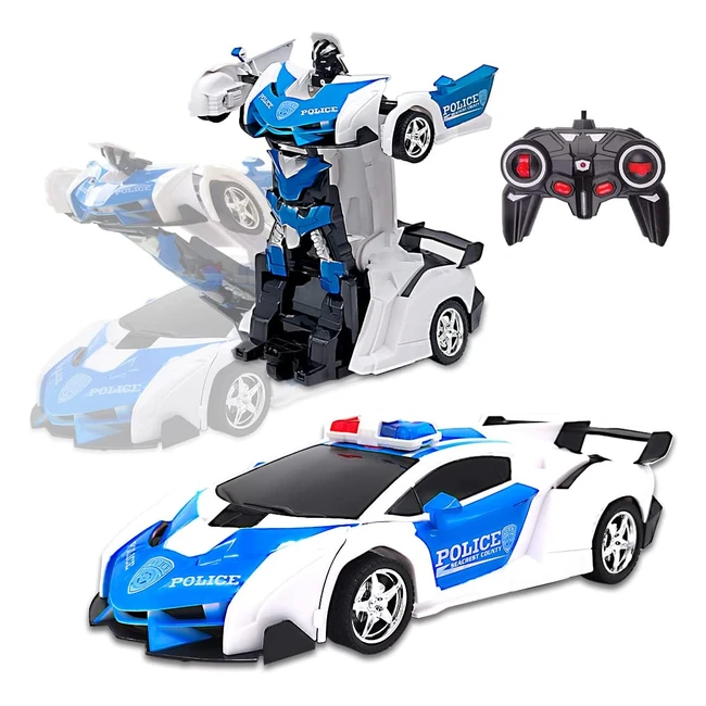 PUP GO 2-in-1 RC Car & Robot Toy for Kids | Rechargeable, 360 Rotation, Light | Best Birthday Gift for Boys