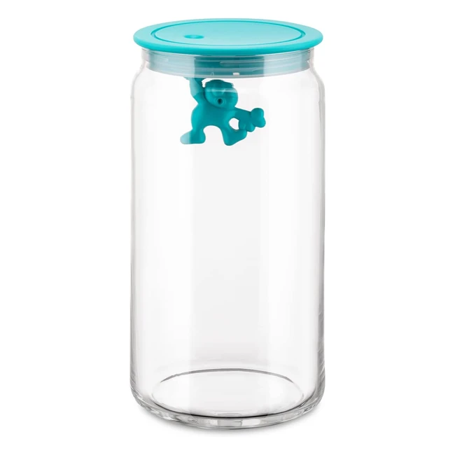 Di Alessi Gianni Glass Jar with Blue Lid - 140 cl - AMDR06 AZ - Hermetic Seal