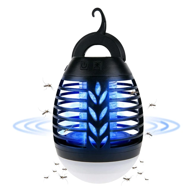 Lampada antizanzare portatile ROVLAK per campeggio e giardino con zanzariera elettrica e ricarica USB
