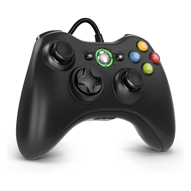 Diswoe Xbox 360 PC Controller - Improved Ergonomic Design Joystick Gamepad with Dual Shock Vibration Feedback