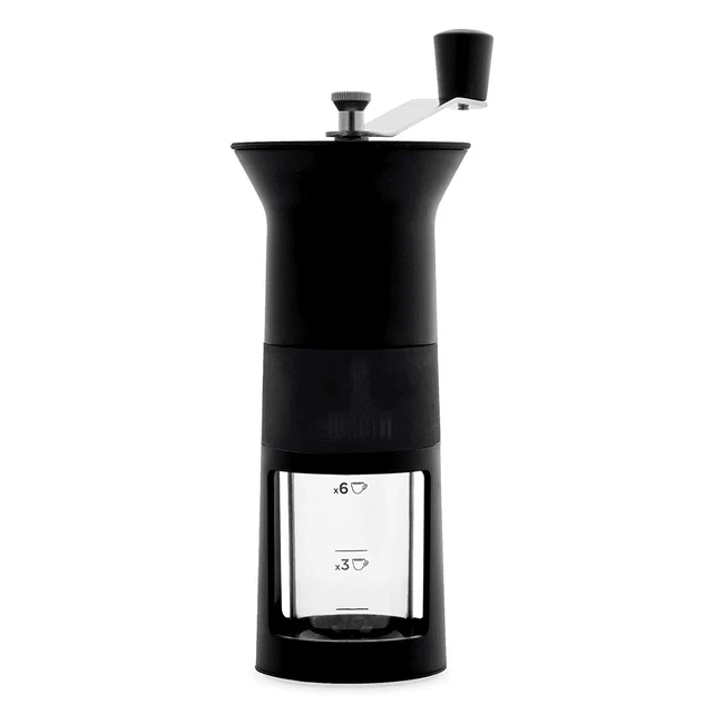 Bialetti DCDesign03 - Broyeur à café manuel avec réglage de la mouture - 136 tasses - Noir