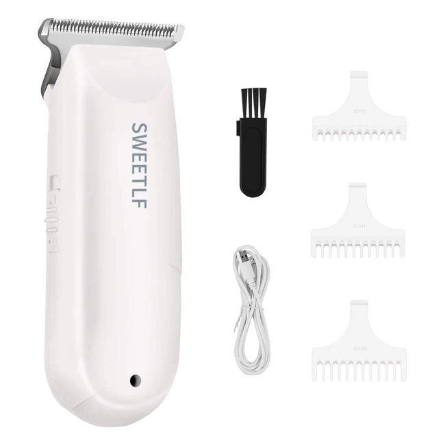 SweetLF Mini Hair Clippers - Portable Hair Trimmer with Stainless Blade  3 Guid