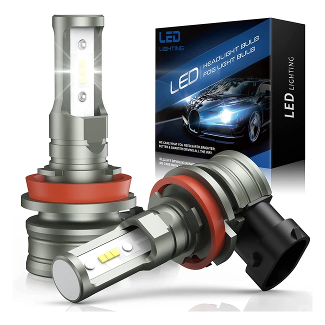 Lampadine H11 LED CSP 16000LM 6500K - Efficienza Energetica - Ricambio Alogena e