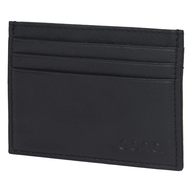 Porte-cartes en cuir Eono pour hommes et femmes - Protection RFID - Compartiments billets et cartes