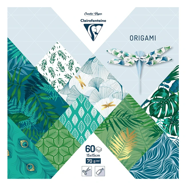 Confezione Origami Clairefontaine 95354C - 60 fogli 15x15cm