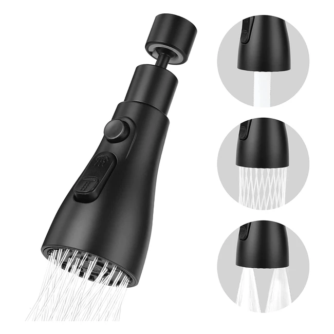 Douchette Evier Cuisine 360° - 3 Modes - Économie d'Eau - Facile à Installer