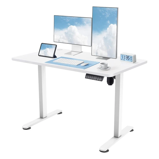 Homall Electric Standing Desk - Height Adjustable, Spacious 120x60cm Desktop, White