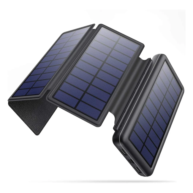 HETP Solar Charger 26800mAh - 4 Solar Panels Type-C Input 3 Inputs in 2 Output