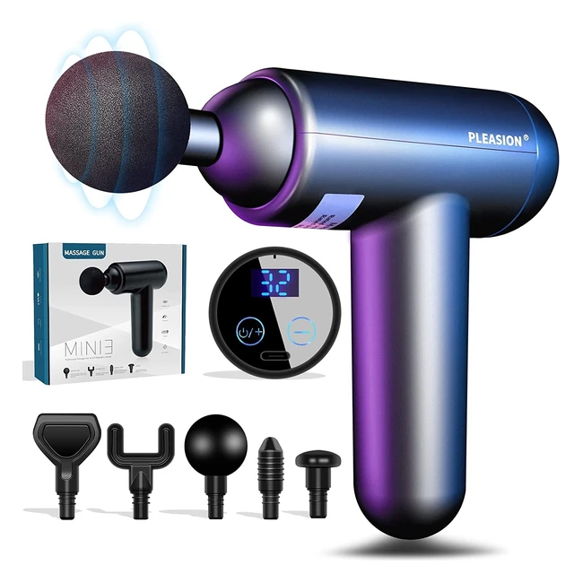 Deep Tissue Massage Gun for Muscle Pain Relief - 32 Speed Levels, 5 Massager Heads - Perfect for Athletes, Fitness Instructors, Hiking - Mothers Day Gifts from Daughter