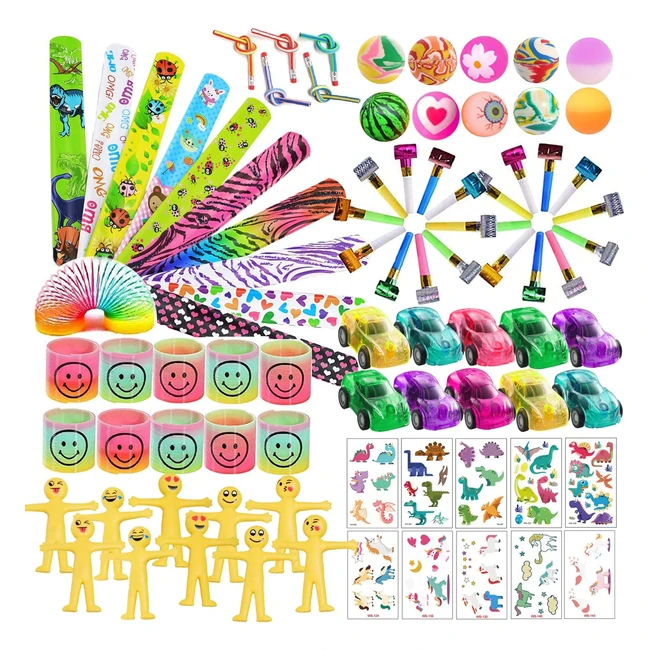 Jatidne Party Bag Fillers for Kids - Assorted Toys Tattoos and Prizes