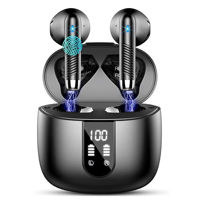 Auriculares Bluetooth 53 con cancelación de ruido, 56h de batería y pantalla LED - Marca 2023