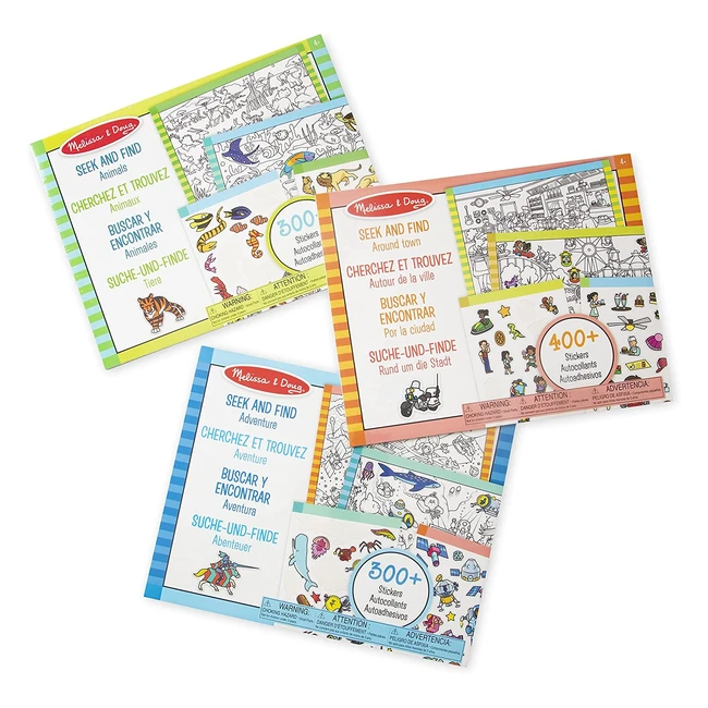 Melissa & Doug Sticker Blocks - City, Adventure & Animals - 400 Stickers