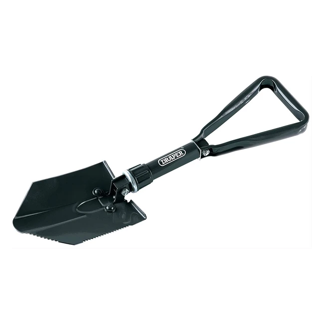 Pala Plegable de Acero Draper 51002 - Hoja Dentada y Mango Tubular Recubierto en Polvo