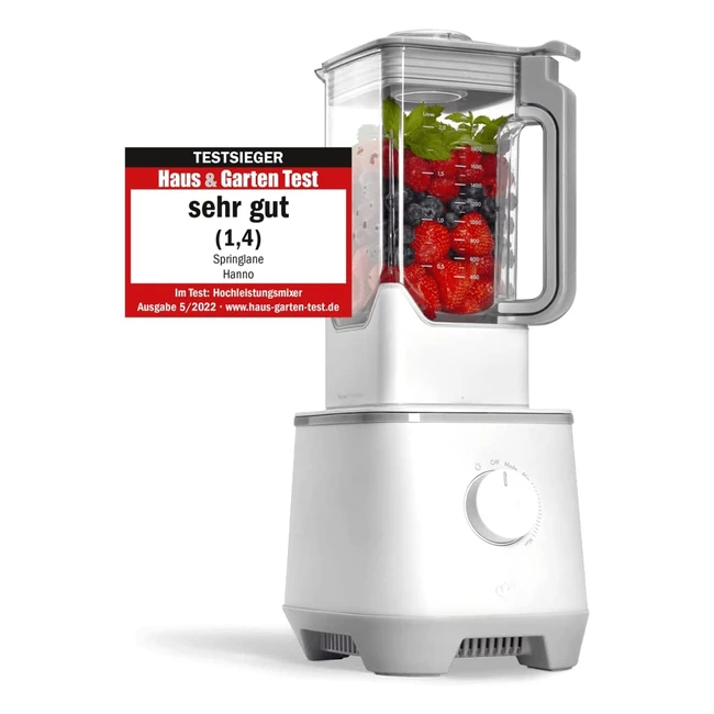 Hochleistungsmixer Hanno von Springlane - 2000W, 32000 U/min, selbstreinigend, inkl. Rezeptheft