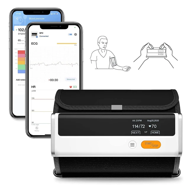 Viatom Armfit Plus - Wireless Upper Arm Blood Pressure Monitor with ECG and Heart Rate Monitoring