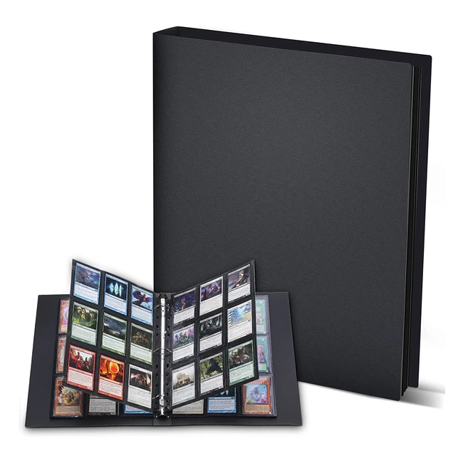 Raccoglitore Carte Lictin 540 Tasche Nero - Impermeabile con 30 Pagine Nere