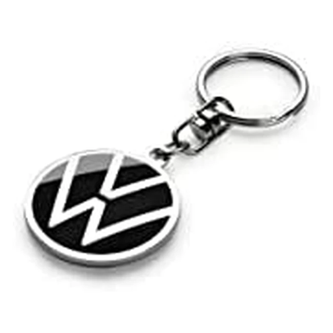 Volkswagen Key Ring 000087010BQ - Black 37mm Diameter Classic Design