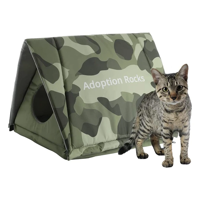 Petkit Outdoor Cat House - Waterproof Oxford Shelter with Padded Bottom - Foldab