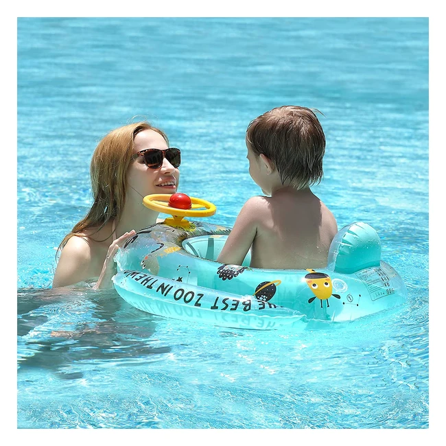 Inflatable Swim Seat Float Boat for Kids 6-36 Months - Safe and Fun Pool Ride-On Toy
