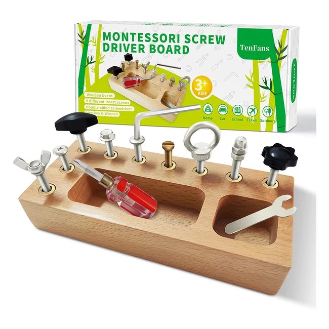 Montessori Screwdriver Board for Toddlers - Fine Motor Skills & Sensory Toy for Preschool Learning and Travel