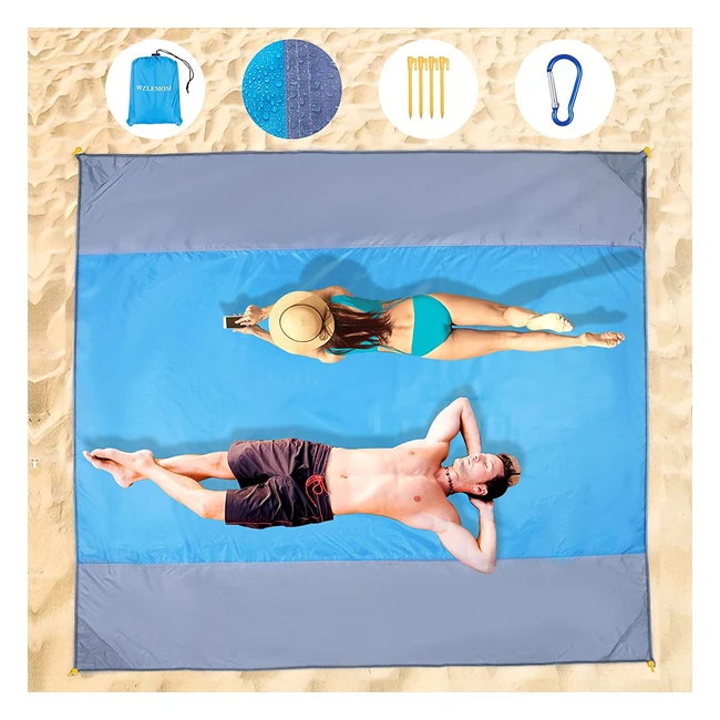 Coperta Picnic Impermeabile Wzlemom - Extra Large 240x260cm - Antisabbia e Multifunzionale