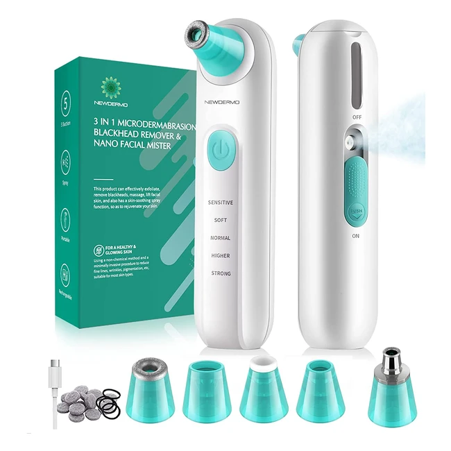 Newdermo 3in1 Blackhead Remover Vacuum with Spray Function - Skin Care for Home 